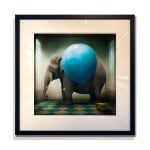 Archival Inkjet Print of The Surprise by Slate Gray Gallery Artist Maggie Taylor in a black frame with shadows
