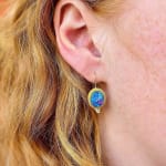 Opal Earrings with Diamonds by Fringe Gallery Barbara Heinrich