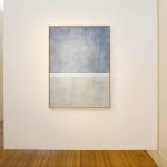 Blue encaustic on panel painting by Fringe Gallery artist Amy Van WInkle