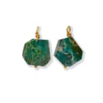 Chrysocolla Faceted Stone Drops by Slate Gray Gallery studio jeweler Marki Knopp