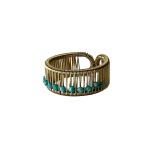 Gold Ring with Turquoise Beads