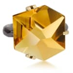 Facets Ring with Citrine by Slate Gray Gallery studio jeweler Elizabeth Garvin