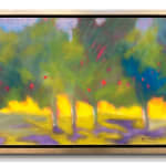 "Robbins Orchard 2", an abstract forest landscape oil painting by Slate Gray Gallery Artist Marshall Noice