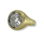 Ring with Pin-set Baguette Diamonds by Slate Gray Gallery studio jeweler Todd Pownell