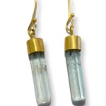 Emerald Crystals Earrings by Slate Gray Gallery studio jeweler Marki Knopp