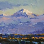 oil painting of an evening mountain scene by Telluride artist Julee Hutchison