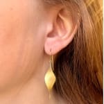 Timo Krapf, Silver Single Leaf Earrings