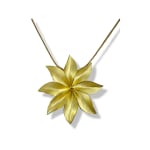 Gold Flower Pendant by Slate Gray Gallery studio jeweler Timo Krapf
