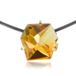 Facets necklace With Citrine by Slate Gray Gallery studio jeweler Elizabeth Garvin