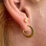 Hammered Hoop Earrings by Fringe Gallery studio jeweler Nanci Modica