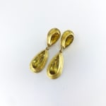 Yellow Beryl Drop Earrings by Slate Gray Gallery studio jeweler Petra Class