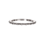 Pins & Needles Platinum Ring w/ Diamonds by Fringe Gallery studio jeweler Barbara Heinrich