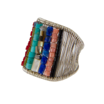 Tana Acton, Silver Ring with Sapphire Beads