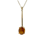 Long Golden South Sea Pearl Charm by Fringe Gallery studio jeweler Lauren Chisholm