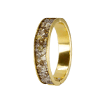 Gold bangle with mixed colored and shaped diamonds