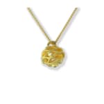 Peony pendant necklace with diamonds by Slate Gray gallery studio jeweler Barbara Heinrich