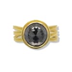 Black Diamond Ring by Slate Gray Gallery studio jeweler Barbara Heinrich