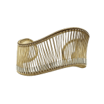 Gold wave cuff with silver tubes by Fringe Gallery jeweler Tana Acton