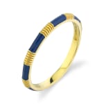Blue Enamel Stacker Ring by Slate Gray Gallery studio jeweler Sloane Street