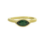 Marquis Chrome Tourmaline Stacking Ring by Fringe Gallery studio jeweler Barbara Heinrich