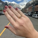 Cognac Hexagon Diamond Ring by Fringe Gallery studio jeweler Nanci Modica