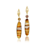 Dana Bronfman, Matte and Sparkle Mismatched Faceted Studs