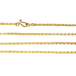 22k yellow gold sailor's knot chain link necklace by Fringe Gallery studio jeweler Nanci Modica