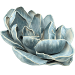 Ceramic blue flower by Fringe Gallery artist Dana Flores