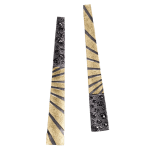 Stripe Earrings with Diamonds by Fringe Gallery studio jeweler Elizabeth Garvin