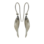 Timo Krapf, Silver Single Leaf Earrings