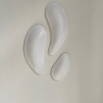 Ceramic petals that can be arranged in multiple ways by slate gray gallery artist Angela Okajima-Kempinas