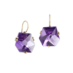 Amethyst Earrings by Fringe Gallery studio jeweler Elizabeth Garvin