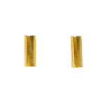 Gold Tube Studs by Fringe Gallery studio jeweler Petra Class
