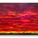 "View from the Ridge", an acrylic abstract landscape painting by slate gray gallery artist Mark Bowles