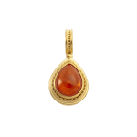 Orange garnet pendant by Fringe Gallery studio jeweler Nanci Modica