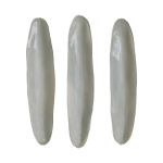 White Ceramic petals that can be arranged in multiple ways by slate gray gallery artist Angela Okajima-Kempinas