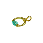Emerald Lunula Pendant by Fringe Gallery studio jeweler Nanci Modica