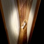 Wood wall Sculpture by slate gray gallery artist Cie Hoover