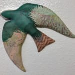 Clay and mixed media bird by Slate Gray Gallery artist Julie McNair
