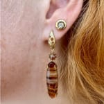 Dana Bronfman, Matte and Sparkle Mismatched Faceted Studs