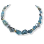 Dendrite Aquamarine Necklace by Slate Gray Gallery studio jeweler Barbara Heinrich