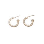 Sterling Silver Hoop Earrings by Fringe Gallery studio jeweler Marki Knopp