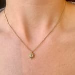 Diamond Pendant Necklace by Slate Gray Gallery studio jeweler Barbara Heinrich