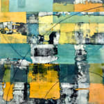 "New Direction" a Mixed Media encaustic painting by slate gray gallery artist Judith Kohin