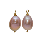 South Sea Pink Pearl Drops by Fringe Gallery studio jeweler Marki Knopp