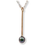 Open Circle Akoya Pearl Necklace by slate gray gallery studio jeweler lauren chisholm