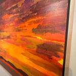 Warmth of the Day, an acrylic abstract landscape painting by slate gray gallery artist mark bowles