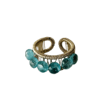Gold Ring with Turquoise Beads