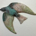 Clay and mixed media bird by Slate Gray Gallery artist Julie McNair