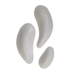 Ceramic petals that can be arranged in multiple ways by slate gray gallery artist Angela Okajima-Kempinas